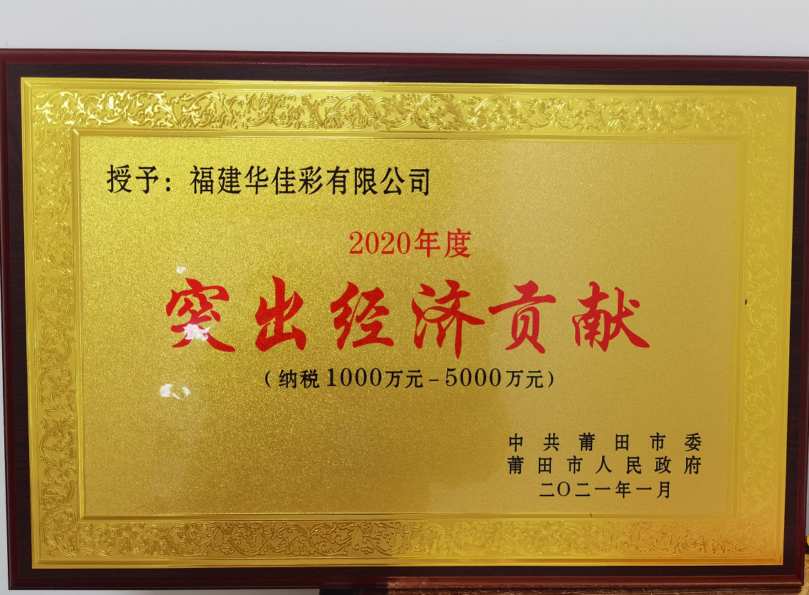 2020年度突出經濟貢獻