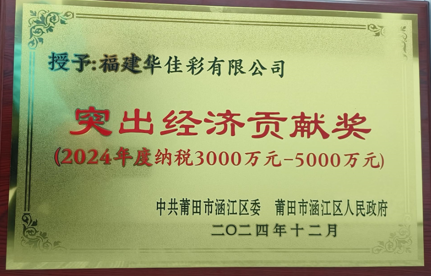 2024年度突出經(jīng)濟貢獻獎